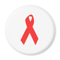 HIV AWARENESS / AIDS RIBBON FRIDGE MAGNET