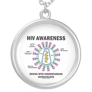 HIV Awareness Begins Understanding Retroviruses necklace