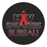 HIV-Speakers-Bureau-x800bk Round Sticker