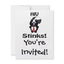 HIV Stinks Skunk Awareness Design Personalized Announcement