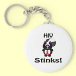 HIV Stinks Skunk Awareness Design keychains