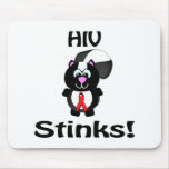 HIV Stinks Skunk Awareness Design mousepads