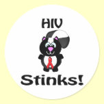 HIV Stinks Skunk Awareness Design stickers