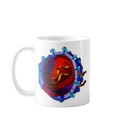 HIV Virus  ( HIV / AIDS Charity ) Mugs by camillian