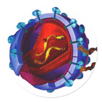 HIV Virus ( HIV / AIDS Charity ) stickers by camillian HIV Virus ( HIV / AIDS Charity ) stickers