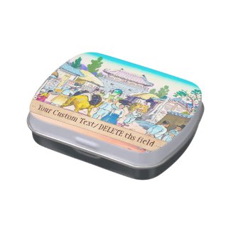 Hiyoshi Mamoru Korean Market japanese scenery art Jelly Belly Tins