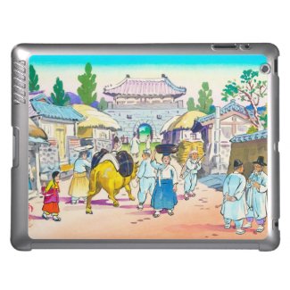 Hiyoshi Mamoru Korean Market japanese scenery art iPad Case