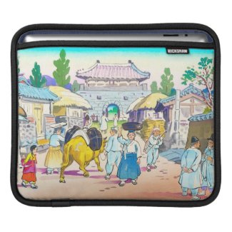 Hiyoshi Mamoru Korean Market japanese scenery art Sleeves For iPads