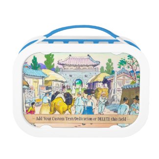 Hiyoshi Mamoru Korean Market japanese scenery art Lunchbox