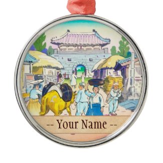 Hiyoshi Mamoru Korean Market japanese scenery art Ornaments