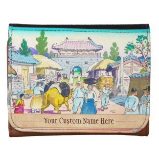 Hiyoshi Mamoru Korean Market japanese scenery art Wallets