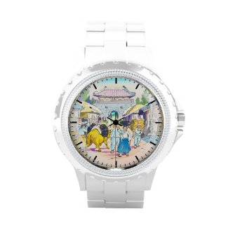 Hiyoshi Mamoru Korean Market japanese scenery art Watch