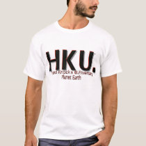 HKU. "Hard Knocks U.niversity" Planet Earth t-shirts