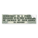 HL Mencken on Democracy Bumper Stickers