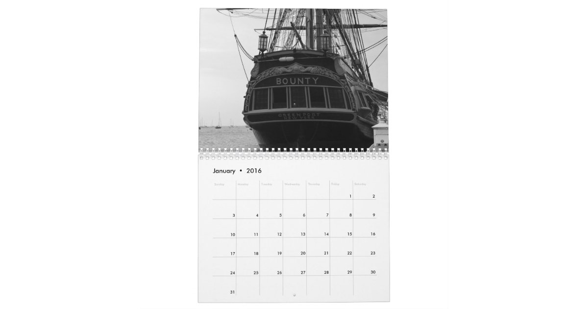 HMS Bounty at Newburyport Calendar Zazzle