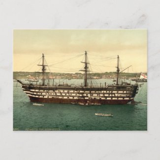 HMS Impregnable, Plymouth, Devon, England postcard