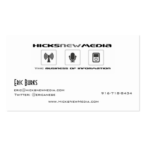 HNM-Eric Business Cards (front side)