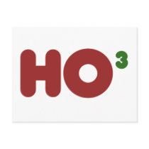 Ho 3 Nerdy funny christmas Post Cards