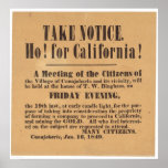 Ho! for California! 1849 (1759A) Poster
