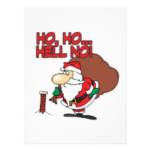 ho ho hell no santa chimney dilemma personalized invitations