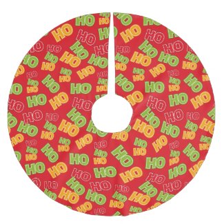 Ho Ho Ho Brushed Polyester Tree Skirt