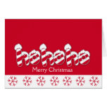 Ho Ho Ho Candy Cane Holiday Christmas Card