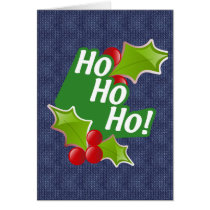Ho Ho Ho Christmas Card cards