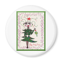 Ho, ho, ho, Christmas Elf magnets by maryjaneslovechild Ho, ho, ho, Christmas Elf magnets