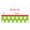 Ho Ho Ho Christmas Gift Labels business cards