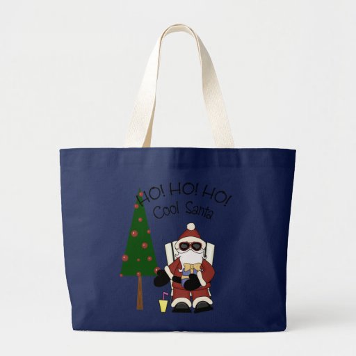 ho ho ho cool santa large tote bag zazzle ho ho ho cool santa large tote bag zazzle