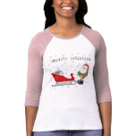 Ho Ho Ho Country Christmas Santas Sleigh L Raglan T-shirt
