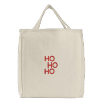 HO, HO, HO embroidered bags by holiday_cheers HO, HO, HO embroidered bags