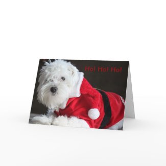 Ho! Ho! Ho! from Santa Dog Greeting Card