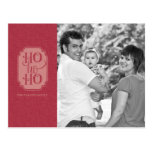 Ho Ho Ho Holiday Photo Postcard