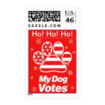 Ho! Ho! Ho! Holiday Stamps From My Dog Votes stamps