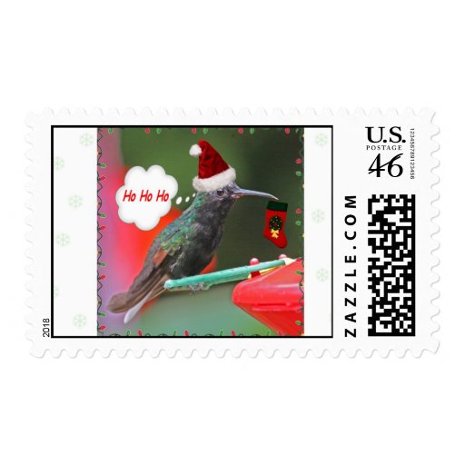 Ho Ho Ho Hummingbird Postage Stamps