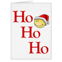 Ho - Ho - Ho -- It's Smiley Santa! Greeting Cards