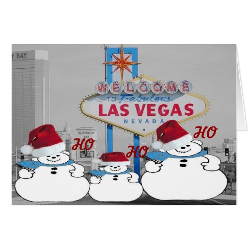 HO HO HO Las Vegas Christmas Card