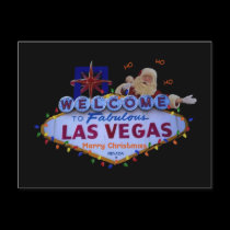HO HO HO Las Vegas Merry Christmas SANTA Postcard by vegasdusoleil HO HO HO Las Vegas Merry Christmas SANTA Postcard