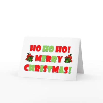 Ho Ho Ho Merry Christmas Greeting Card by mprelee