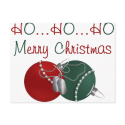 HO HO HO Merry Christmas postcard