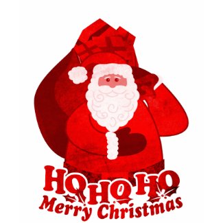 Ho Ho Ho Merry Christmas santa kids red t-shirt shirt