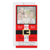 Ho ho ho Merry Christmas Santa Suit Photocard