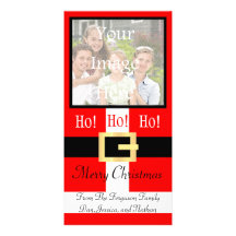 Ho ho ho Merry Christmas Santa Suit Photocard Photo Cards