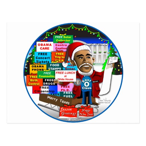 Ho Ho Ho Obama Post Card