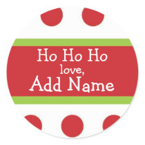 Ho Ho Ho Personalized Christmas Sticker