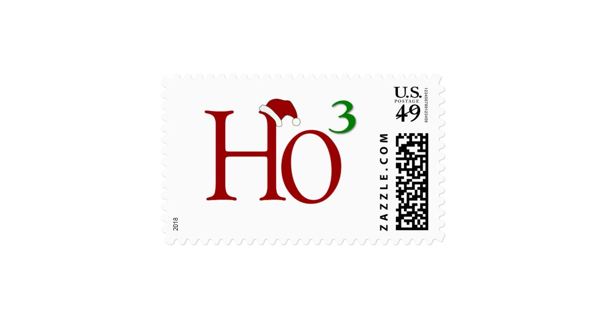 Ho Ho Ho Postage Stamp Zazzle 