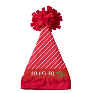 HO HO HO Santa Christmas Holiday Striped Hat Santa Hat