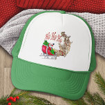 Ho Ho Ho Santa Sleigh and Reindeer Hats
