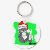 ho ho ho SOME MONEKY BUSINESS AT XMAS TIME keychains